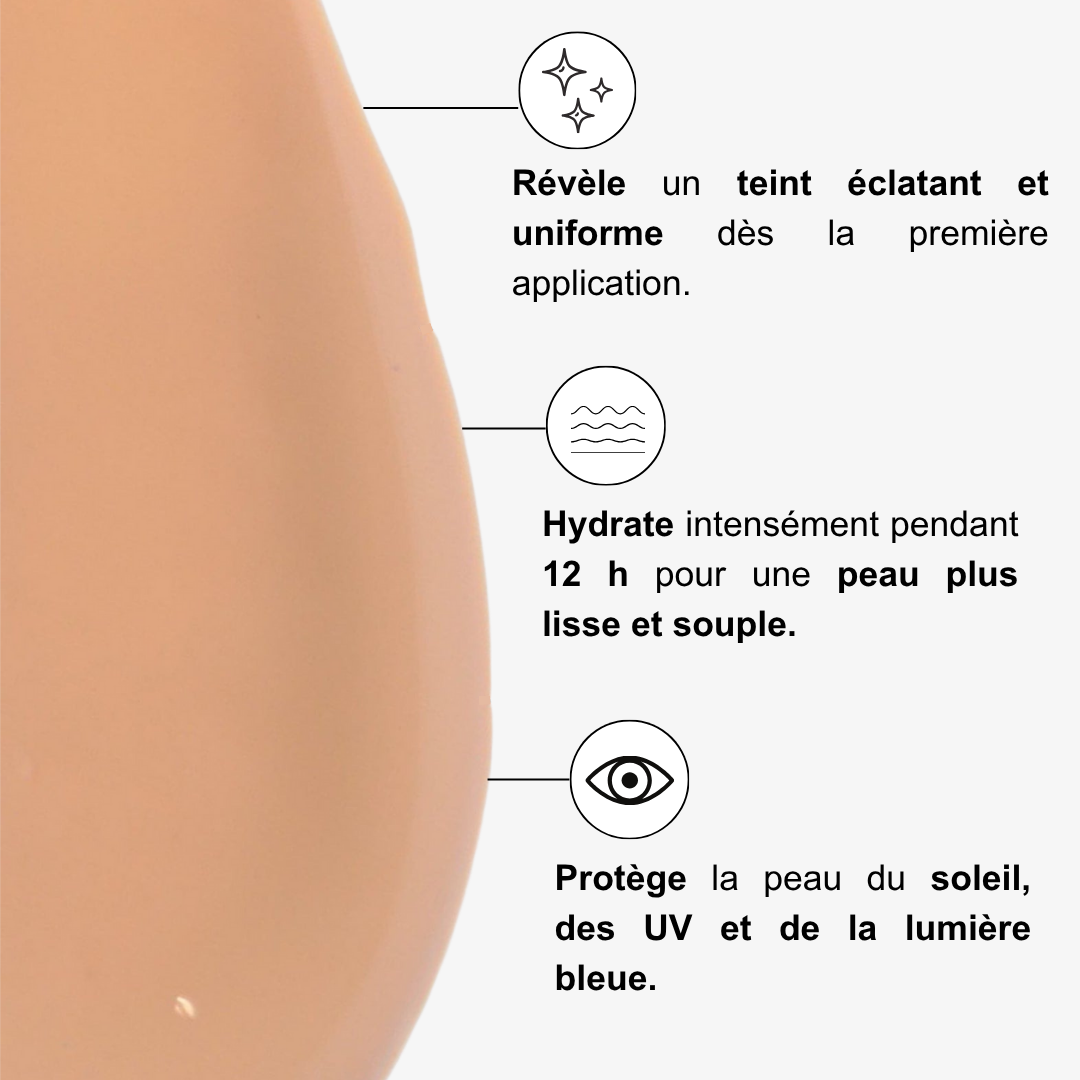 MAISON SAFIA™ Teint Parfait : Crème Hydratante Teintée Universelle SPF 46